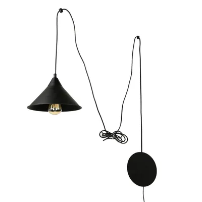 Obrázek produktu pro Černá závěsná lampa se zástrčkou moderní design 4,9 m E27 flexibilní FLEXIO jídelní stůl postel lampa do obývacího pokoje