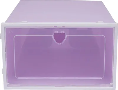 Obrázok produktu pre Sada 20 úložných boxov na topánky – stohovateľné skladacie boxy na topánky – ABS plast – opakovane použiteľné – 33 x 23 x 14 cm – fialová farba