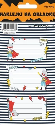 Immagine prodotto di Adesivi per quaderni Supereroe - 12 pezzi