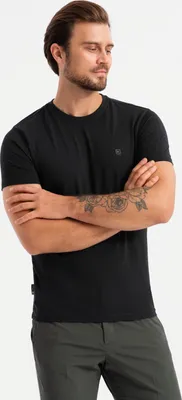 Obrázok produktu pre Ombre Clothing Pánske tričko s krátkym rukávom Gulnar čierna L