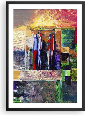 Produktbild von Gerahmtes Poster - Schwarzer Rahmen - Abstraktion modern - 50x70 cm - Wand Bild - Wanddeko - Wandbilder - Kunstposter - Wandposter - Bilderrahmen - Bilder - Kunstdruck - Wandbild - P2BPA50x70-3670