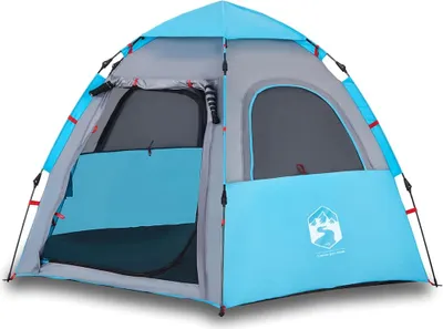 Produktbild von vidaXL Campingzelt 4 Personen Blau Quick Release