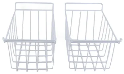 Obrázek produktu pro 2 ks košíků do lednice a mrazáku, velký drátěný košík na ukládání, organizér s úchyty do spíže, 39 x 20 x 20 cm