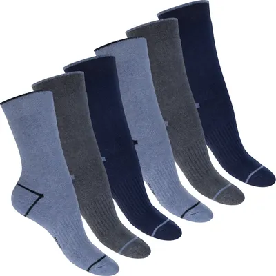 Produktbild von Footstar Damen und Herren Wintersocken (6 Paar) Warme Vollfrottee Socken mit Thermo Effekt - Everyday! - Jeans 43-46