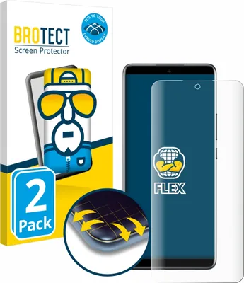 Produktbild von 2x BROTECT Fullscreen Schutzfolie für Xiaomi 12 Pro Displayschutz Folie Fullcover Klar Transparent