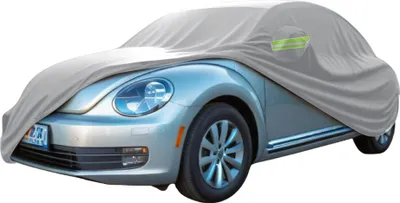 Image de Pour Volkswagen Nouveau Coccinelle 98-19 Voiture Couverture avec Fermeture šŠclair Argent Ton