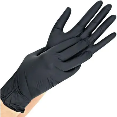 Produktbild von Nitril-Handschuh Safe Fit puderfrei S 24cm schwarz VE=200 Stück