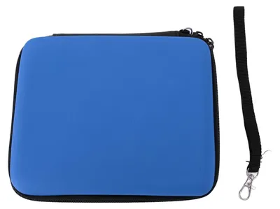 Obrázok produktu pre Taška na prenášanie pre 2DS s 8 držiakmi na hracie karty, ochranná tvrdá škrupina, cestovná taška, príslušenstvo pre konzolu, odolná voči nárazom, prachotesná, modrá