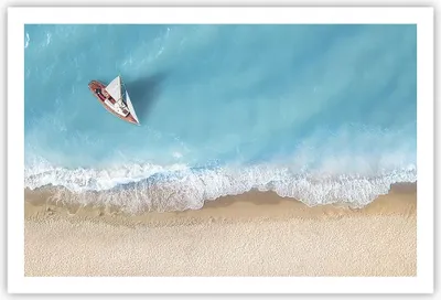 Produktbild von Poster - Poster ohne Rahmen - Yacht Sommer Meer - 91,5x61 cm - Wand Bild - Wanddeko - Wandbilder - Kunstposter - Wandposter - Bilder - Kunstdruck - Wanddekoration - Wandbild - P2XAA91x61-4140
