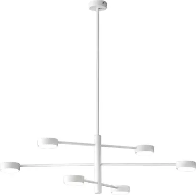 Produktbild von Eclipsia Weiße Deckenleuchte - d850x845mm 6xGX53 - Elegante Pendelleuchte aus Metall