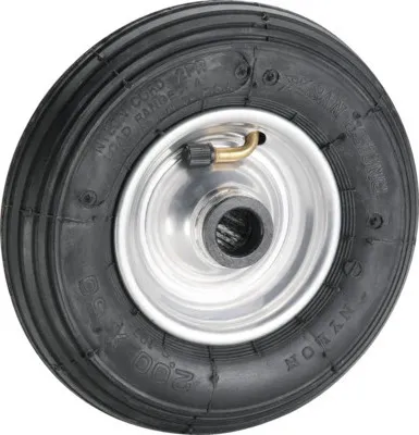 Produktbild von Tarrox Luftrad bis 75 kg mit Metallfelge und Rillenprofil 200 mm geeignet für Sackkarren + Bollerwagen