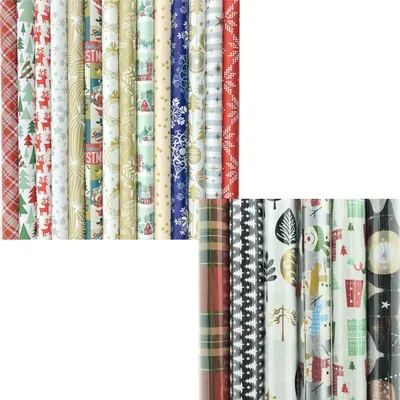 Produktbild von XXL Weihnachtsgeschenkpapier - Weihnachtspapier für Weihnachten - verschiedene Größen - 12 Rollen