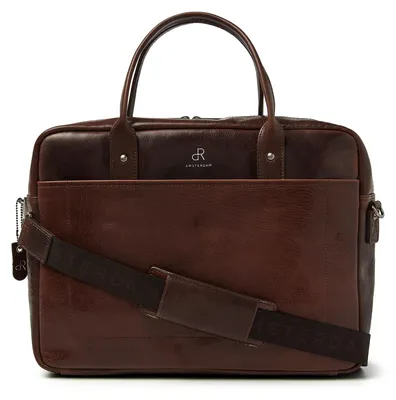 Produktbild von dR Amsterdam Arbeitstasche | Business-Leder-Arbeitstasche | Laptop-Tasche | Herren-Laptoptasche | Laptop-Tasche 15,6 Zoll | Milan - 283755 Brown