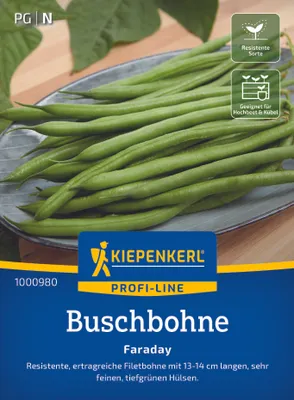 Produktbild von Kiepenkerl Buschbohnensamen Faraday Phaseolus vulgaris nanus 8-10 lfd. Meter
