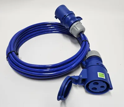 Produktbild von CEE Campingkabel Verlängerung H07 Boot Womo Caravan Garten 2,5mm² PUR Blau/50m