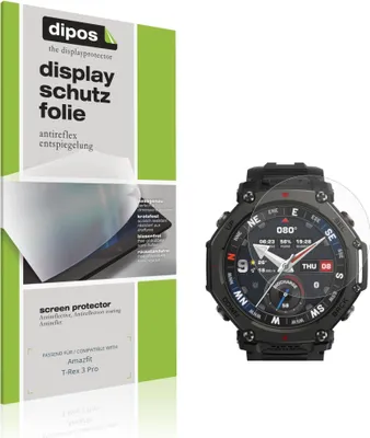 Immagine prodotto di 6x Pellicola Protettiva per Amazfit T-Rex 3 Pro Protezione Schermo Antiriflesso dipos
