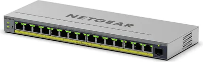 Zdjęcie produktu dla NETGEAR GS116EP, Zarządzany, L2/L3, Gigabit Ethernet (10/100/1000), Obsługa PoE