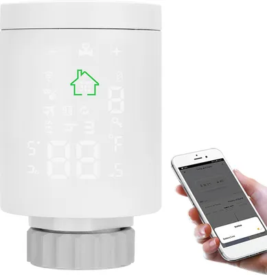 Produktbild von Tuya ZIGBEE3.0 Smart Heizkörperthermostat Thermostatventil Programmierbares Heizkoerperventil APP-Steuerung Sprachsteuerung Kompatibel mit Alexa Fensteroeffnungserkennung