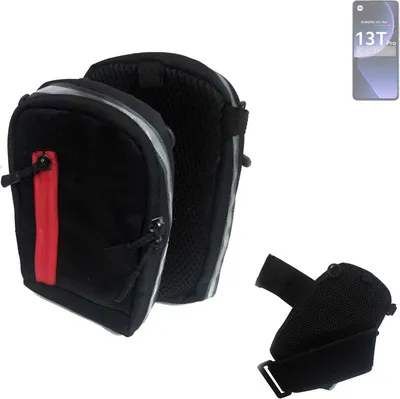 Produktbild von K-S-Trade Outdoor Gürteltasche Holster Umhängetasche kompatibel mit Xiaomi 13T Pro schwarz Handy Tasche Case travelbag Schutz Hülle Handy Hülle