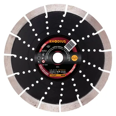 Produktbild von Rhodius 303716 LD410 SPEED Diamond cutting disc Diameter 230 mm Bore diameter 22.23 mm Natural stone 1 pc(s)