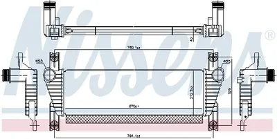Image de NISSENS 961581 Refroidisseur d'air de suralimentation LLK pour FORD RANGER (TKE) Turbo Intercooler