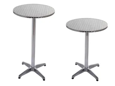 Produktbild von Bc-elec - BS11011-6 Aluminium Bartisch / Stehtisch 70cm oder 110cm Höhe, Ø60cm