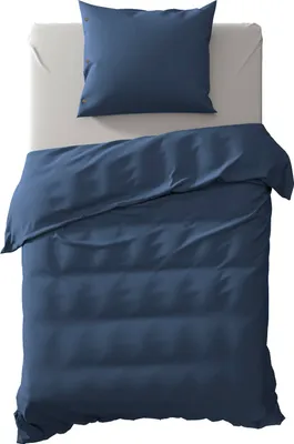 Productafbeelding van Percale beddengoed, kleur: middernachtblauw, maat: 135