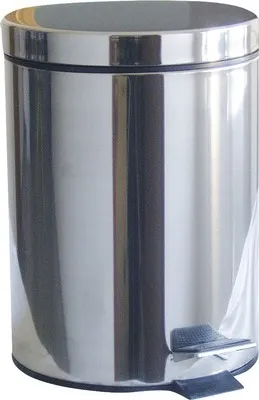 Image de Poubelle de salle de bains 5 litres en acier inoxydable ronde