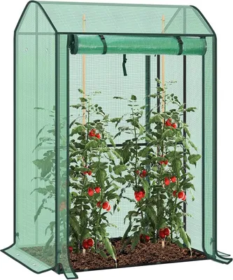 Immagine prodotto di Serra in plastica con struttura in acciaio e 4 ripiani | Verde | 100x83x150 cm