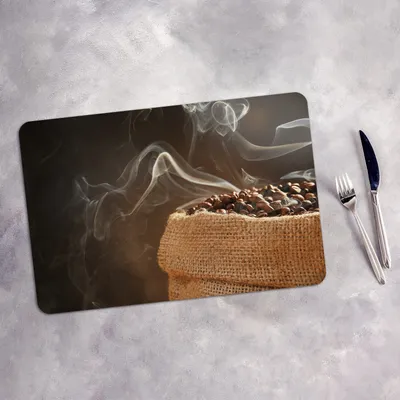 Produktbild von Tischset 6x45x30 cm Platzset Tischmatte Platzmatte Untersetzer - Geröstete Kaffee bohnen