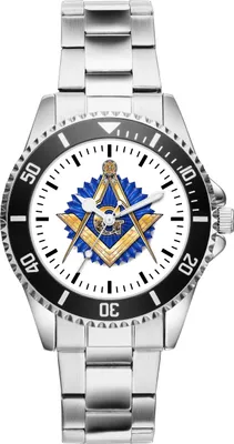Produktbild von KIESENBERG Herrenuhr Armbanduhr Freimaurer Wappen Geschenk Fan Artikel Zubehör Fanartikel Analog Quartz Uhr 1126