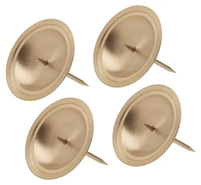 4er-Set Adventskranzplatten Ø7cm aus Messing gold