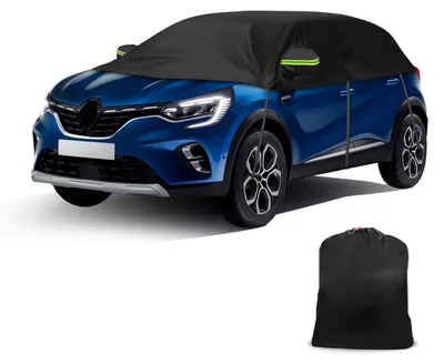 Imagen del producto de Halfgarage Softtop: Protección contra nieve/heladas. Ganchos ajustables. Rayas reflectantes. Bolsa de almacenamiento. Compatible con Renault Captur 2016-2025. Cubierta para coche
