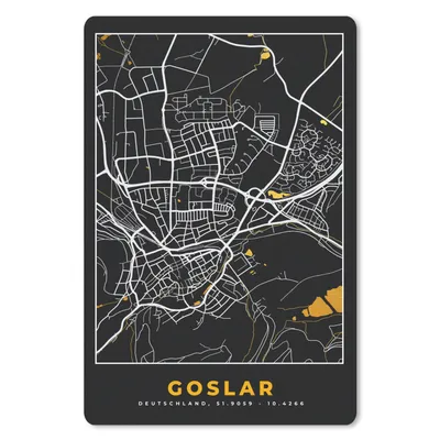 Produktbild von MuchoWow® Mauspad Mousepad Stadtplan - Deutschland - Gold - Karte 40x60 cm - Mousepads - Maus Mat - Pad - Mausunterlage - Schreibtisch Accesoire