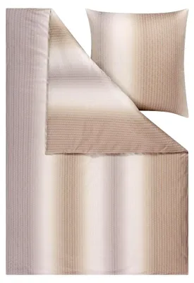 Produktbild von Mako Interlock Jersey Bettwäsche Caspian leinen 1 Bettbezug 135 x 200 cm + 1 Kissenbezug 80 x 80 cm