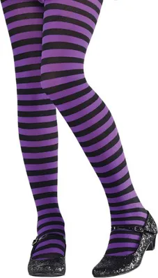 Produktbild von Kinder-Strumpfhose schwarz-violett-gestreift