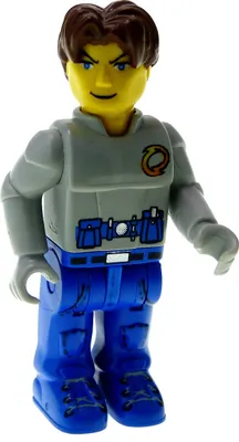 Produktbild von 1x Lego Figur 4 Juniors Jack Stone Mann Hose blau Jacke grau 4605 4622 js004