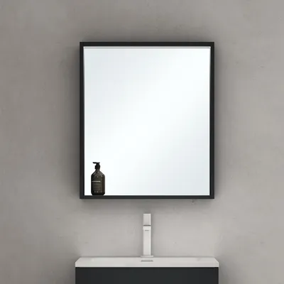 Produktbild von Mai & Mai Spiegelschrank Bad mit Beleuchtung Badezimmerschrank Hängeschrank Badezimmerspiegel BxTxH 60x12x70 cm Anthrazit matt Spiegelschrank-01