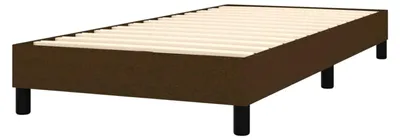 Produktbild von Boxspringbett mit Matratze Dunkelbraun 90x200 cm Stoff Polsterbett