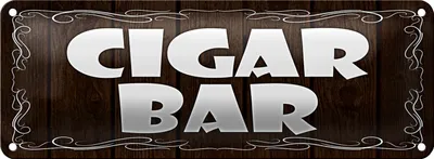 Produktbild von Blechschild Spruch 27x10cm Cigar Bar Zigarrenbar Dekoration
