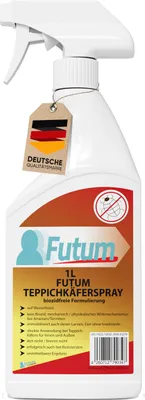Produktbild von FUTUM 1 L Teppichkäferspray | Biozidfreie Formel gegen Teppichkäfer, Käfer, Larven & Insekteneier | Insektenschutz auf Wasserbasis Insekten bekämpfe