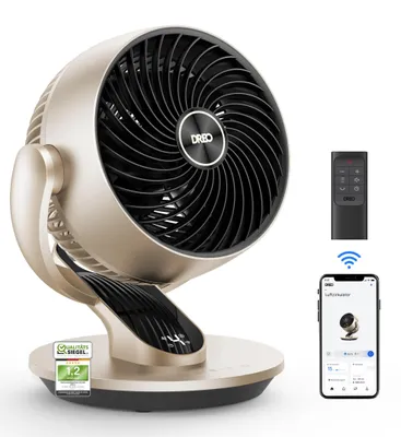 Produktbild von Dreo 28dB Leiser Smart Tischventilator für Schlafzimmer Büro, Ventilator mit Fer