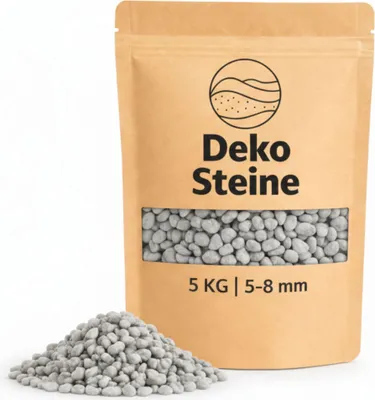Produktbild von Deko-Steine 5 KG hellgrau Ø 5-8 mm Vasen Glas-Füllung Streudeko