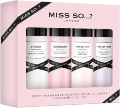 Produktbild von Miss So - Damen Körpernebelspray Set 4 x 50 ml