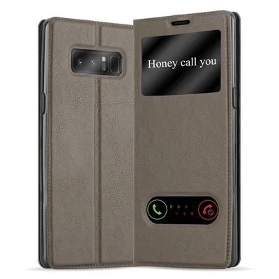 Immagine prodotto di Cadorabo custodia protettiva per Samsung Galaxy NOTE 8 custodia in marrone custodia del telefono cellulare custodia a libro custodia di copertura