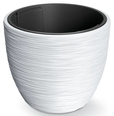 Immagine prodotto di Vaso da fiori FURU con inserto 34,9 cm - Colore: bianco