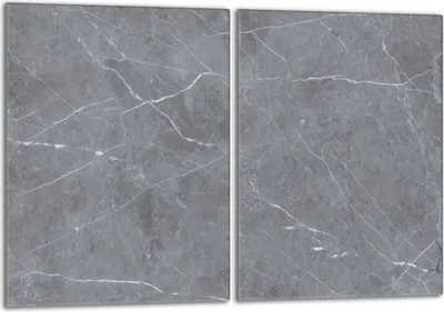 Obrázok produktu pre Sada krycích dosiek na sporák 2x40x52 cm sklokeramický kryt varnej dosky sklenený splashback, mramorovo sivá