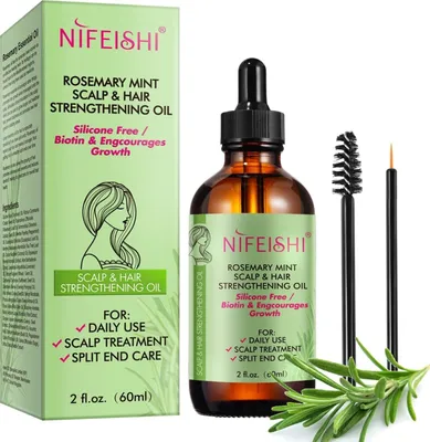 Produktbild von Rosmarinöl Ätherisches Öl Haarpflege Hautpflege Augenbrauen Wimpern Bio Vegan 60ml