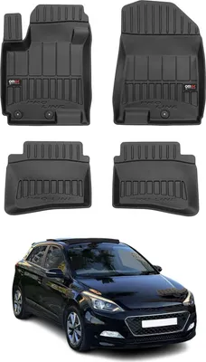 Image de Tapis de Sol pour Hyundai i20 2014-2020 Caoutchouc TPE Noir