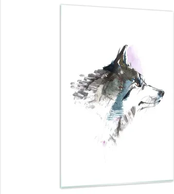 Produktbild von Bilder auf glas - Einteilig - Hund Illustration Fantasie - 80x120cm - Glasbilder - Wandbilder - Bilder - Wanddekoration aus Glas - Glas Bilder - Wandbild auf Glas - GPA80x120-3100